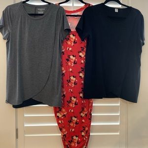 Motherhood Maternity Dress and 2 nursing shirts